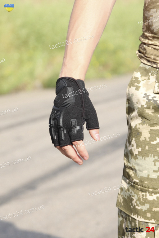 Тактические перчатки полнопалые Механикс TAA M-Pact 3  костяшки Чёрные в военторг tactic24.com.ua