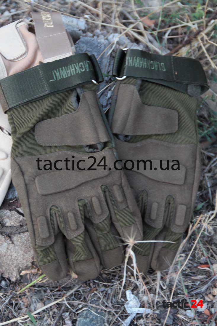 Тактические перчатки полнопалые Black Hawk Олива в военторг tactic24.com.ua